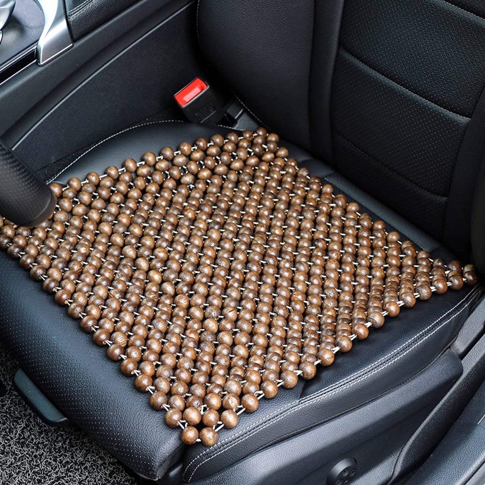 Brand New Natural Wood Beaded Seat Cover Pad Mat